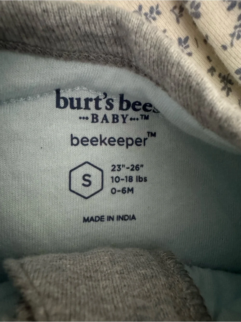 Burt’s Bees Baby Beekeeper Dinosaur Sleep Sack Wearable Blanket 0-6M Small